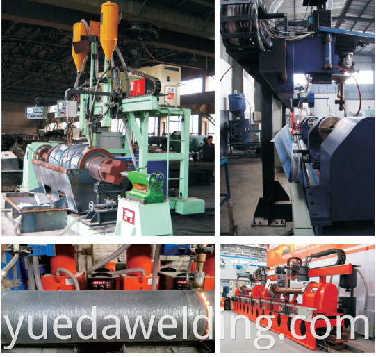 Soldagem de montagem de estrutura de aço yuda endireitando a linha de produção automática de soldagem H Beam